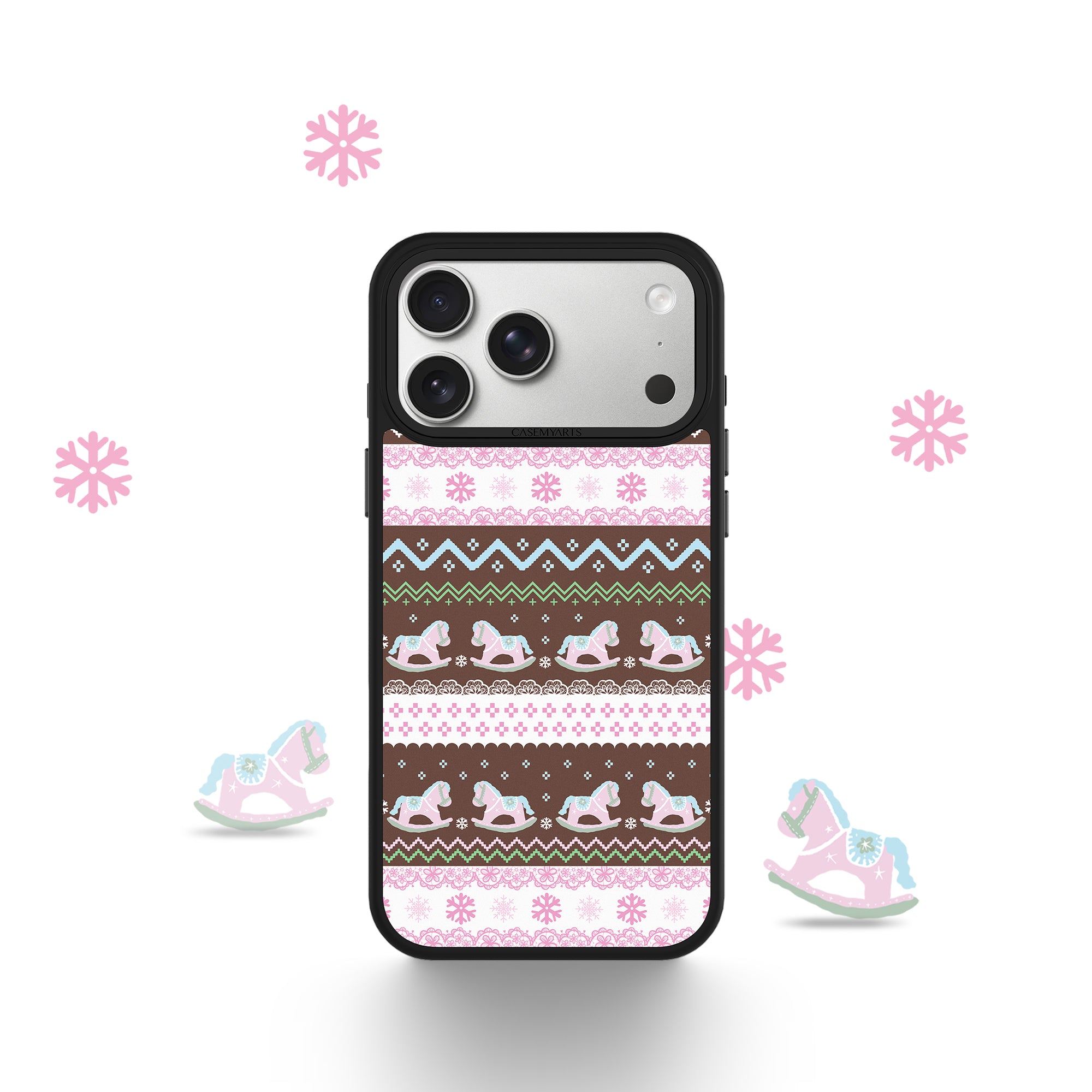 CASEMYARTS Rocking Horse Sweater MagSafe iPhone Case