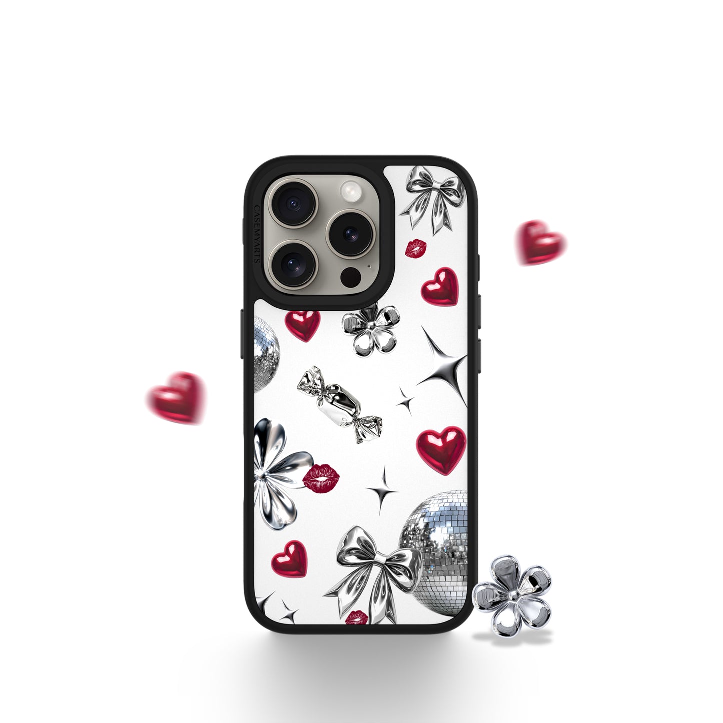 CASEMYARTS | Disco Kiss White | MagSafe iPhone Case