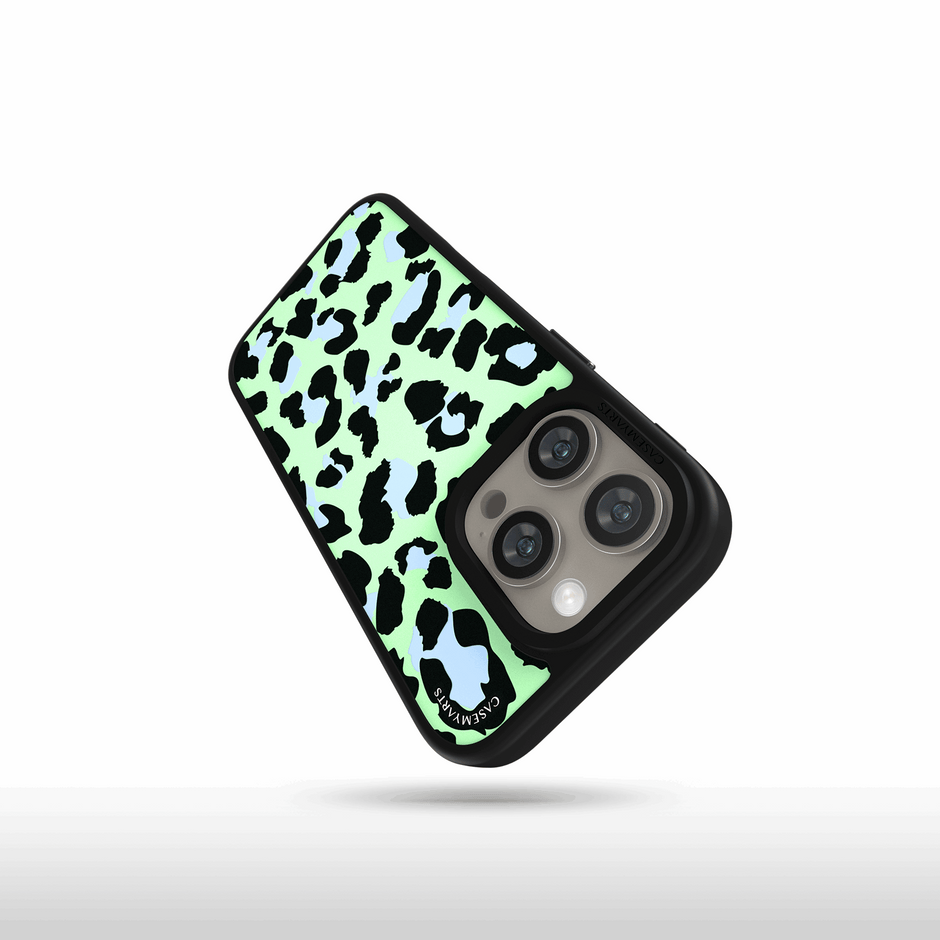 CASEMYARTS Leopard on Mint MagSafe iPhone Case