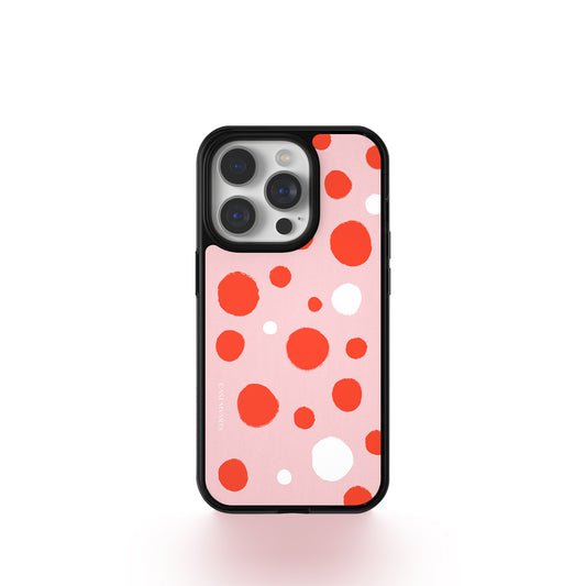 CASEMYARTS Pink Painted Dots MagSafe iPhone Hülle 