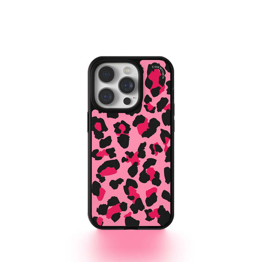 CASEMYARTS Pink Leopard Print MagSafe iPhone Case