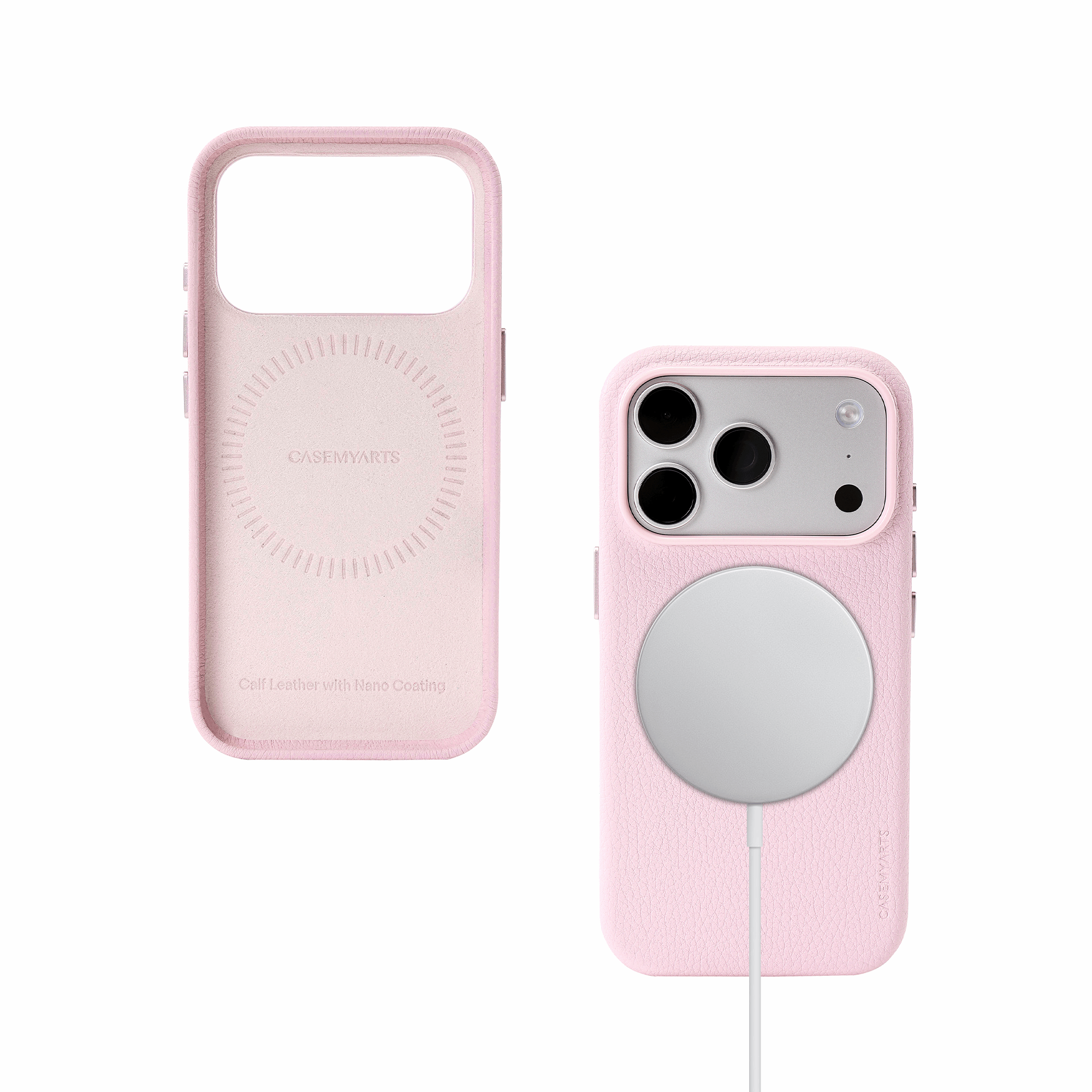 CASEMYARTS Rio Barbie Pink MagSafe Leather iPhone Case