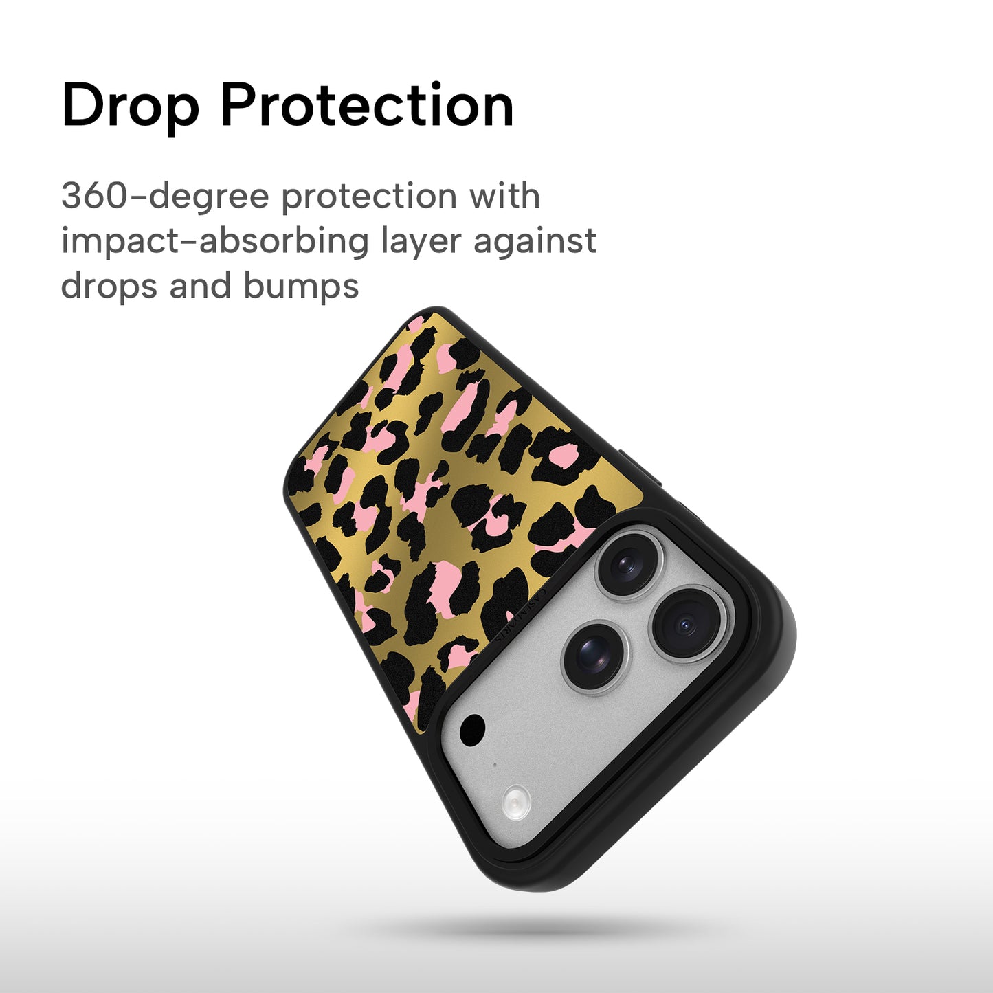 CASEMYARTS Golden Leopard MagSafe iPhone Case