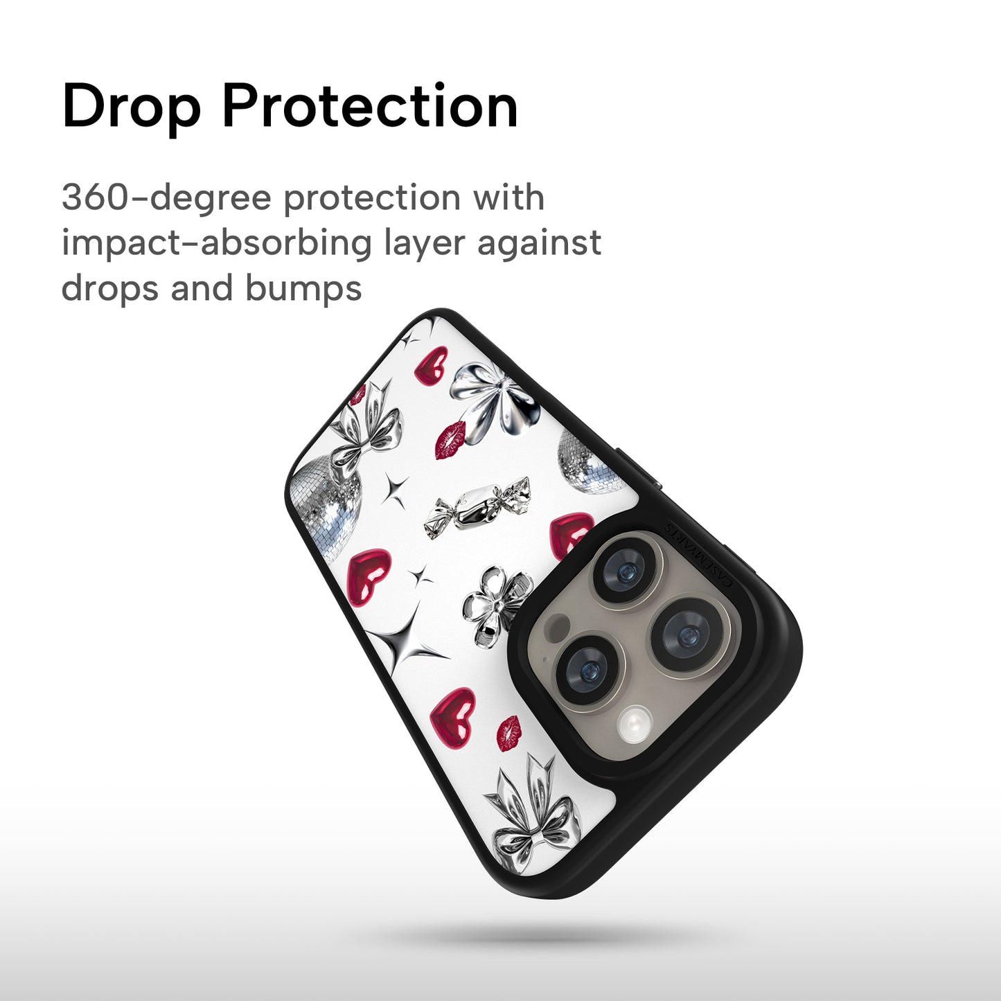 CASEMYARTS | Disco Kiss White | MagSafe iPhone Case