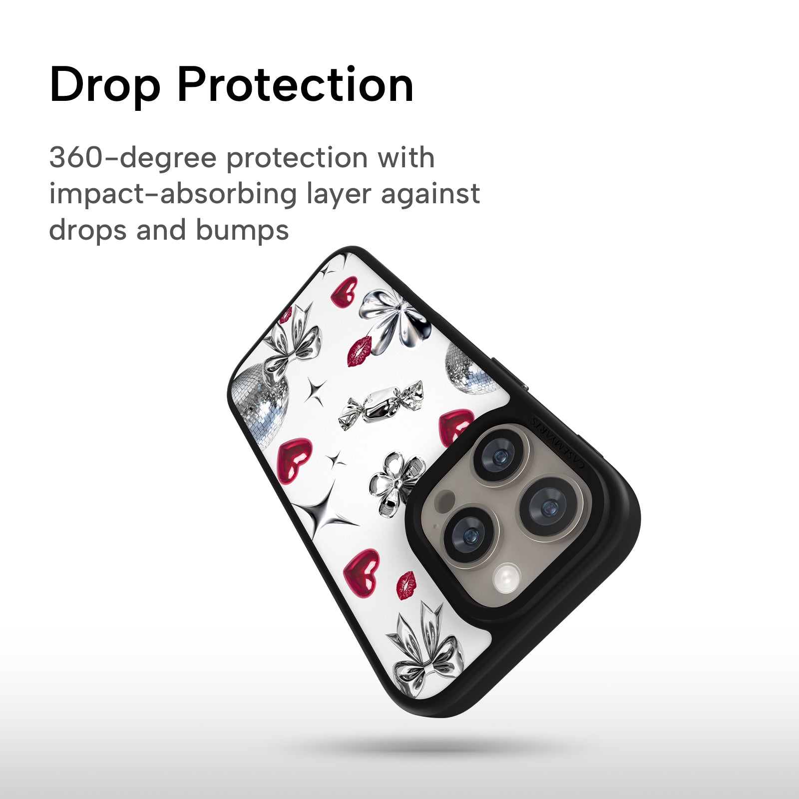 CASEMYARTS Disco Kiss 白色 MagSafe iPhone 手機殼