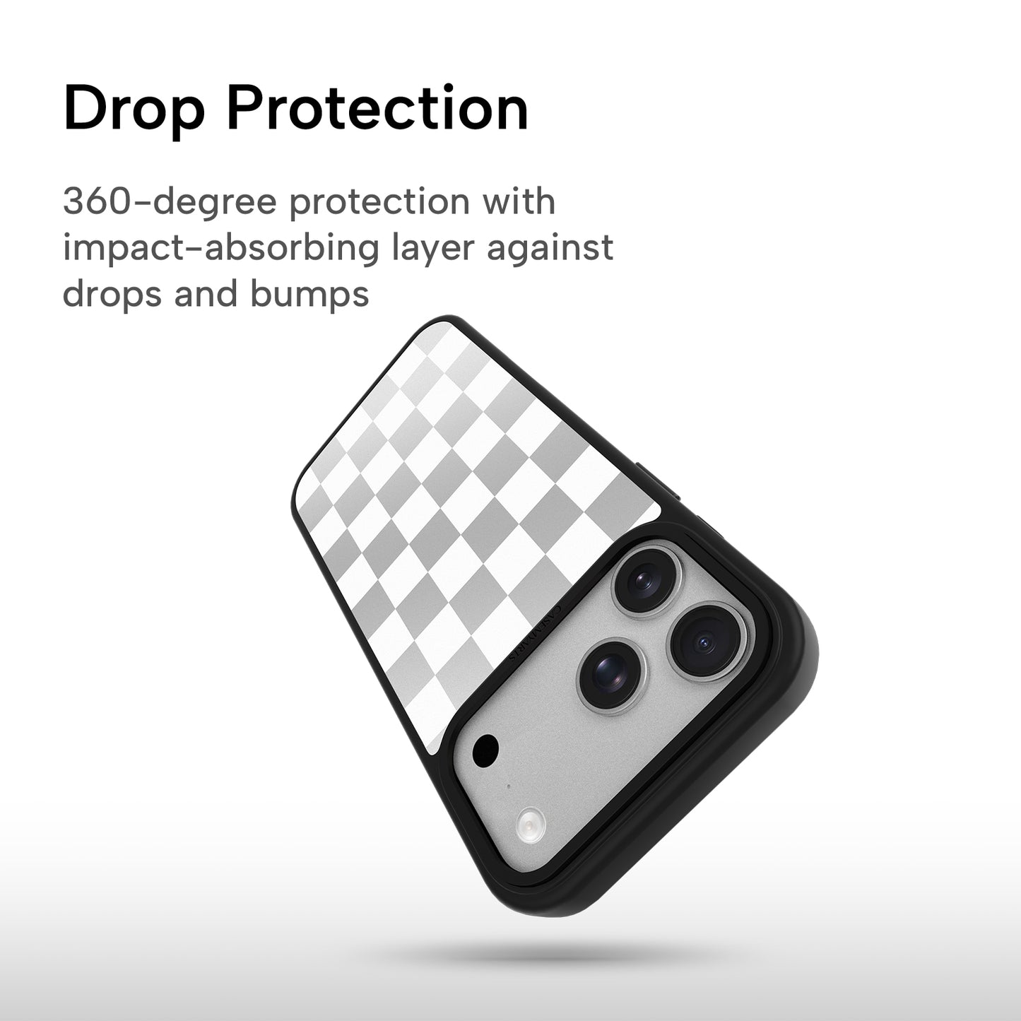 CASEMYARTS | Chrome Checkerboard | MagSafe iPhone Case