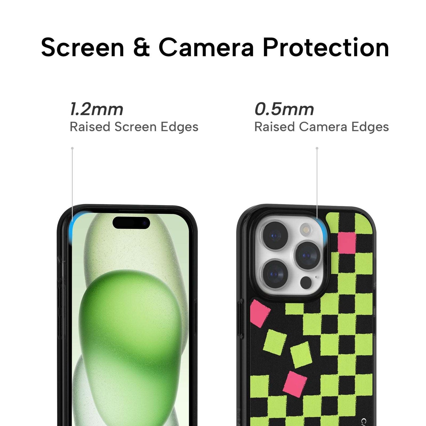 CASEMYARTS Green Checkered MagSafe iPhone Case