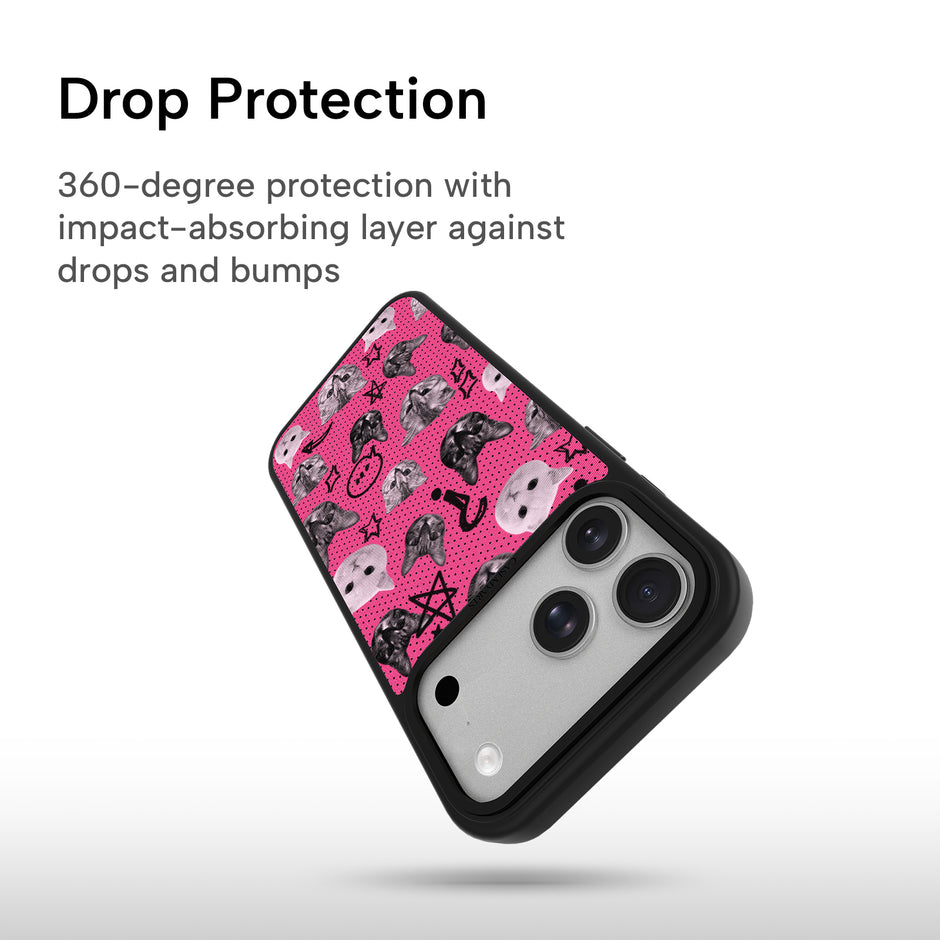 CASEMYARTS Polka Cat MagSafe iPhone Case