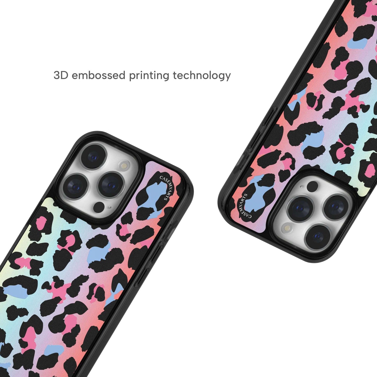 CASEMYARTS Colorful Leopard Print MagSafe iPhone Case