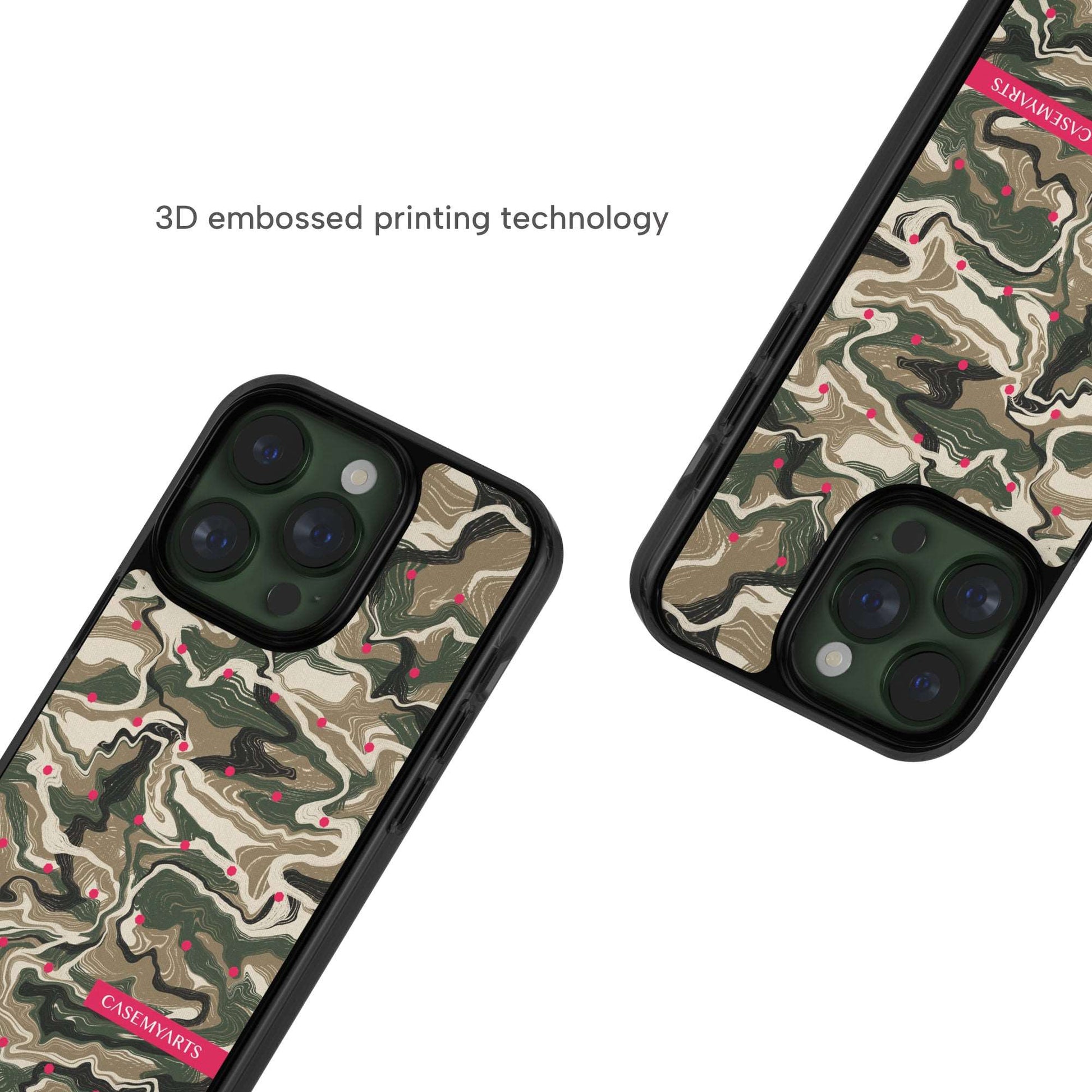 CASEMYARTS Camouflage Pink Donts MagSafe iPhone Case