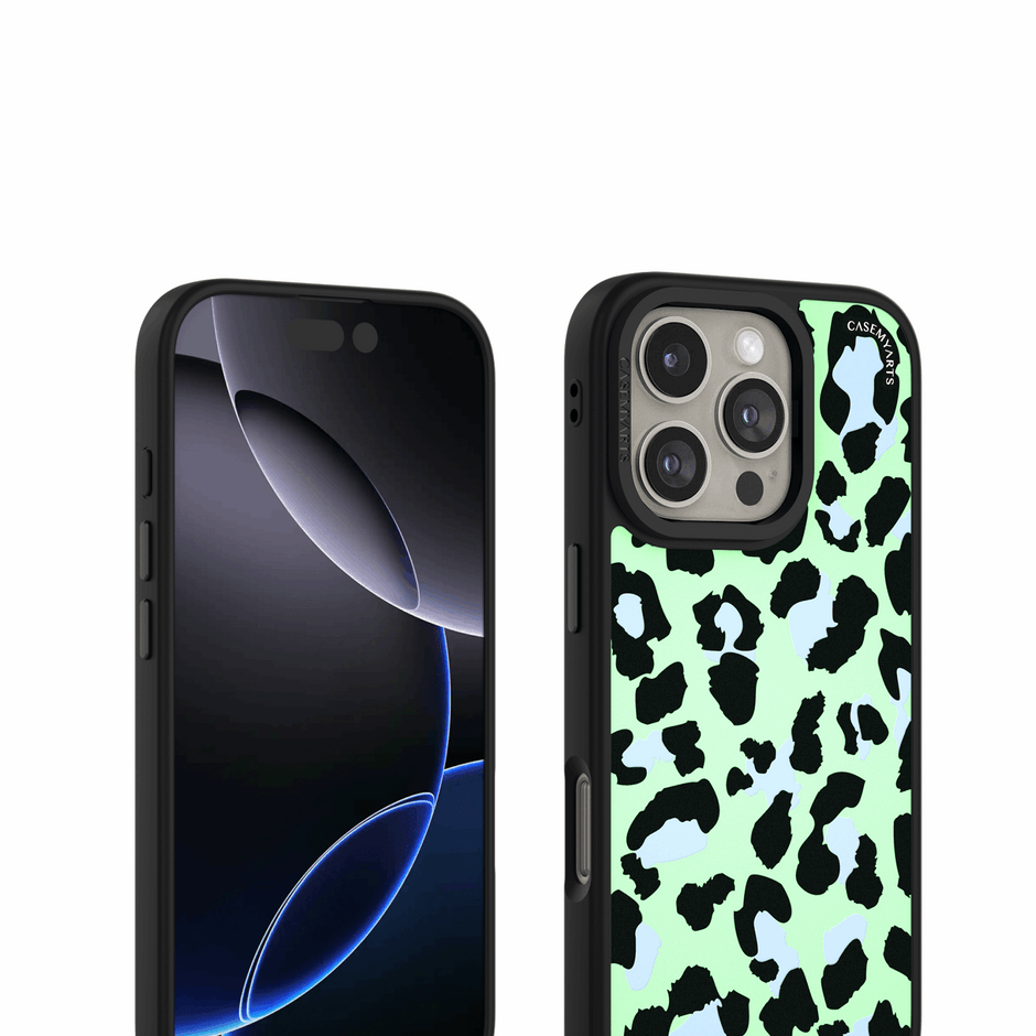 CASEMYARTS Leopard on Mint MagSafe iPhone Case