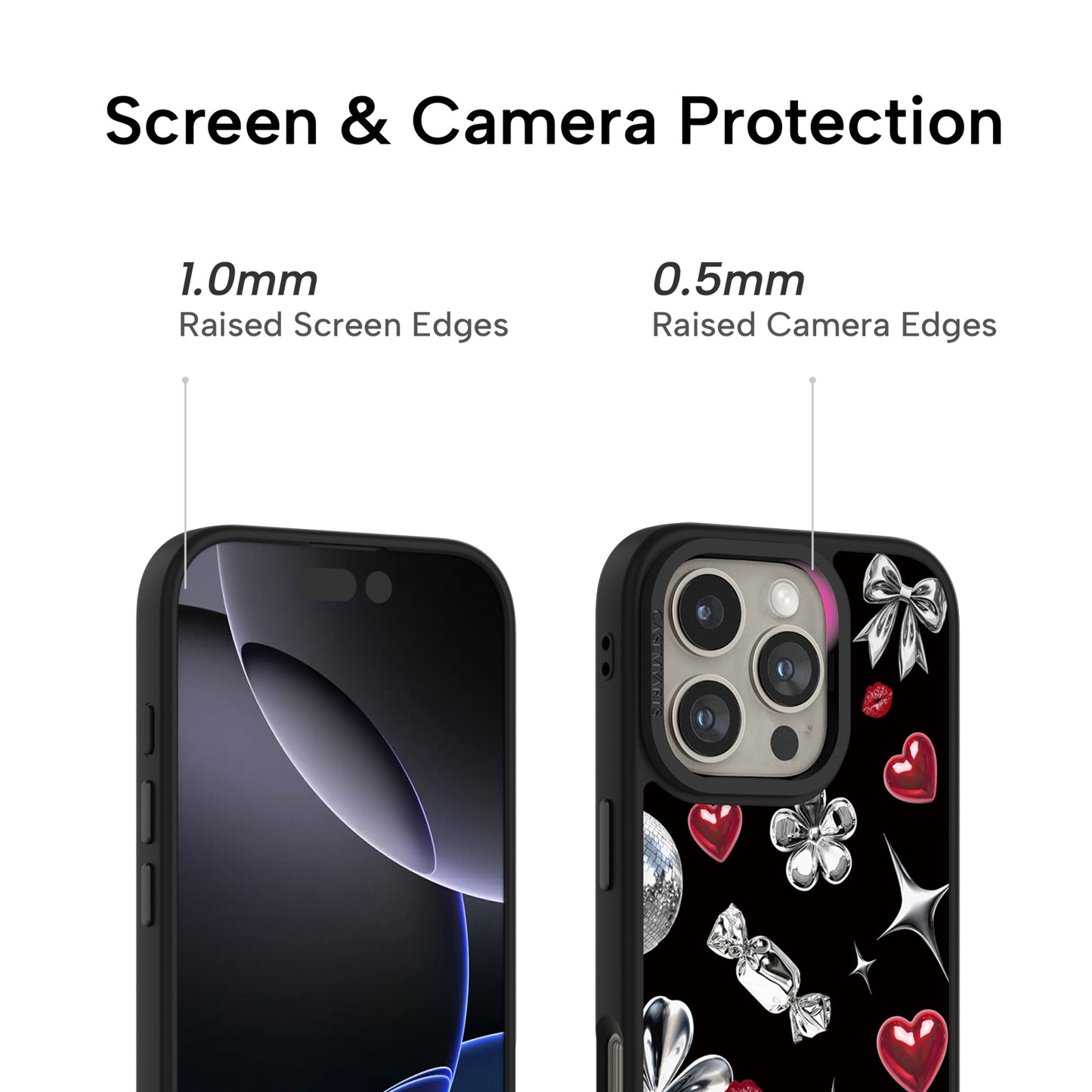 CASEMYARTS | Disco Kiss Black | MagSafe iPhone Case