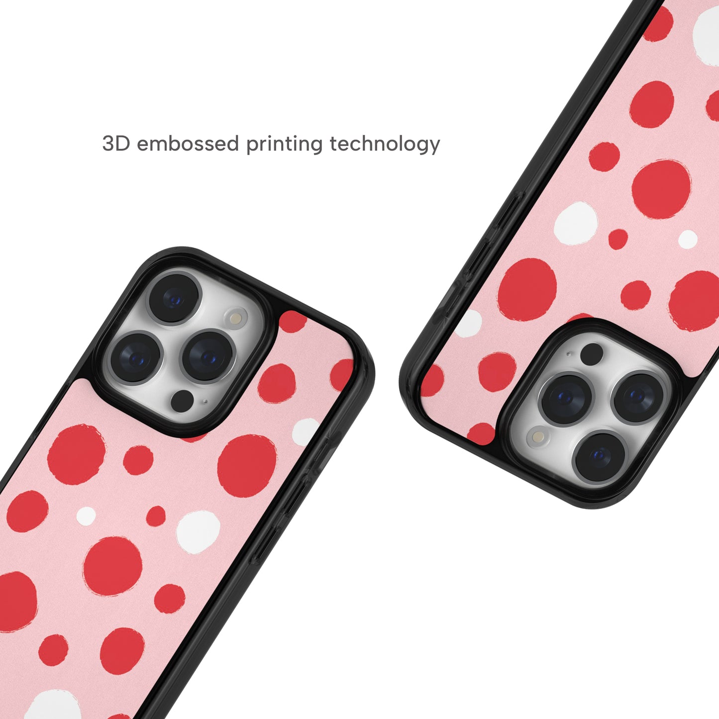 CASEMYARTS Pink Painted Dots MagSafe iPhone Case