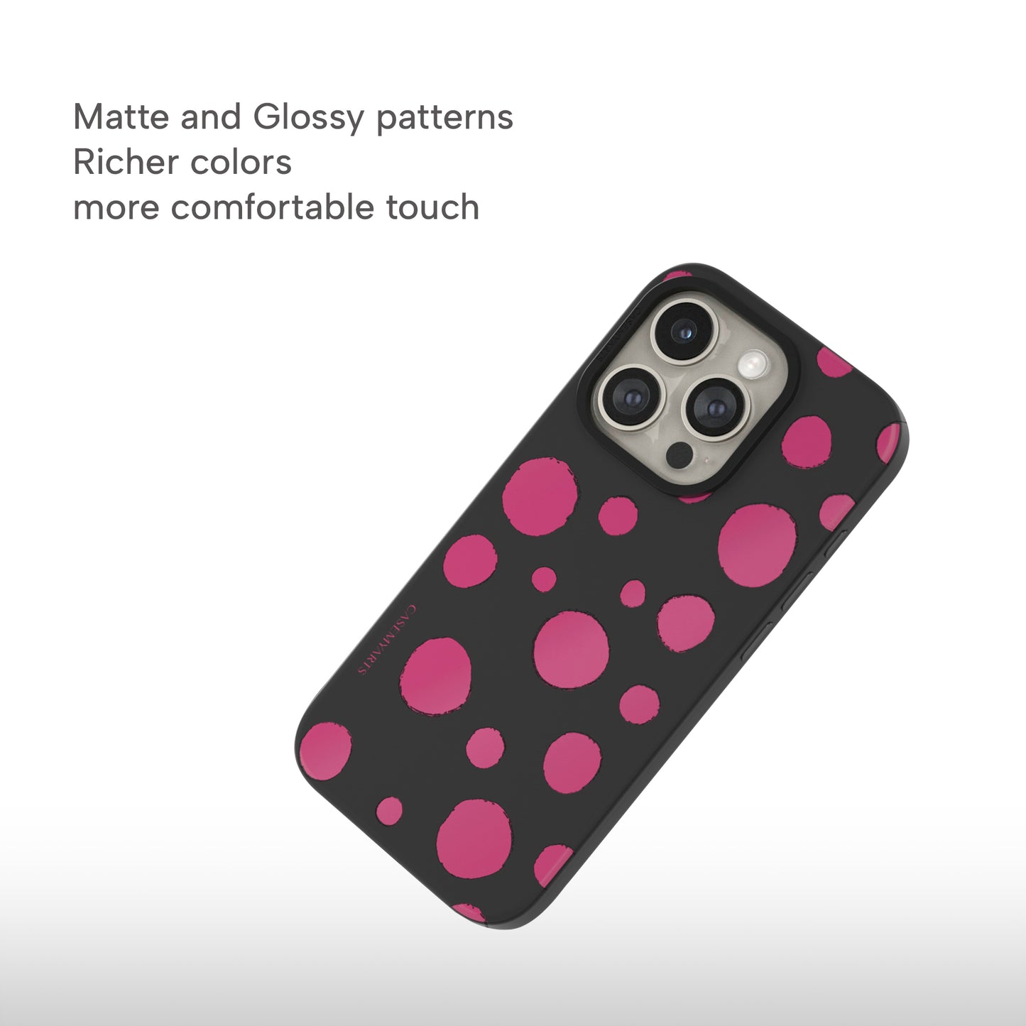 CASEMYARTS Peach Dots MagSafe iPhone Case