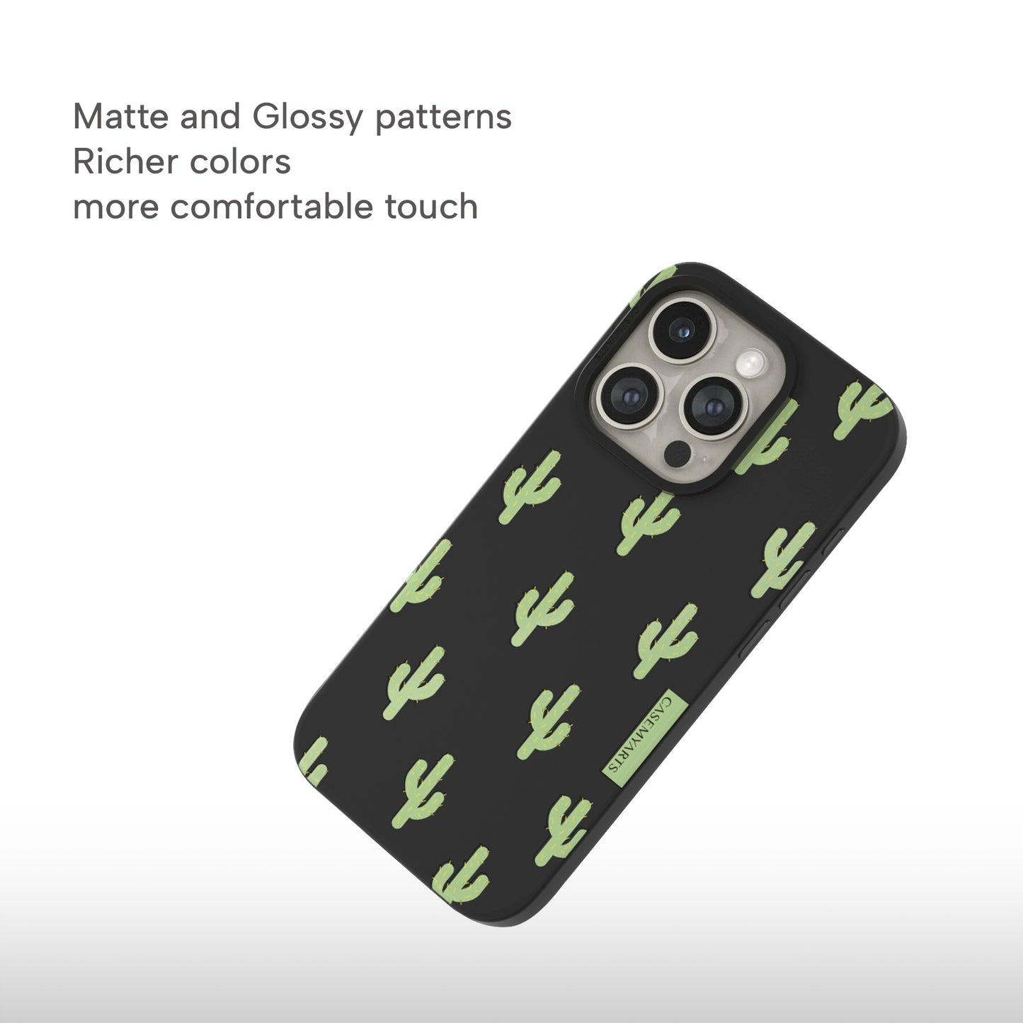 CASEMYARTS Black Cactus MagSafe iPhone Case