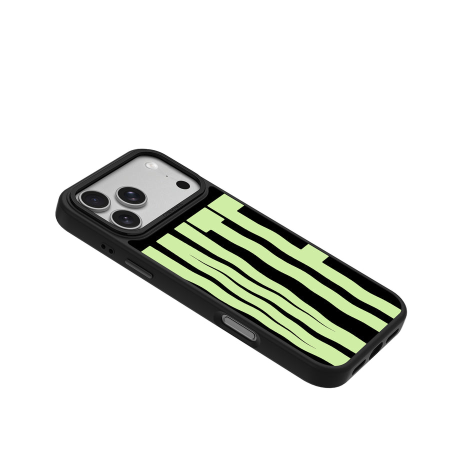 CASEMYARTS Neon Green “WTF” MagSafe iPhone Case