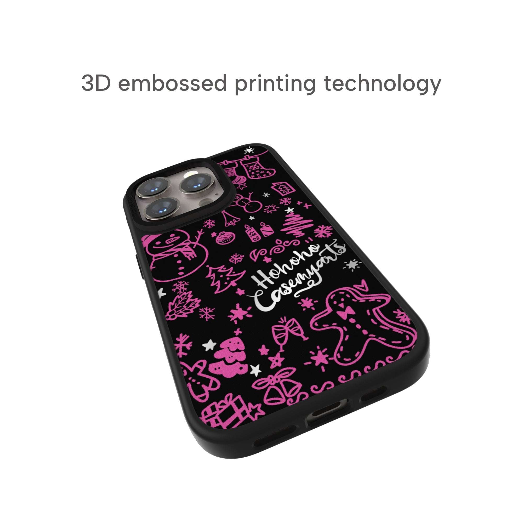 CASEMYARTS | Ho Ho Hot Pink | MagSafe iPhone Case