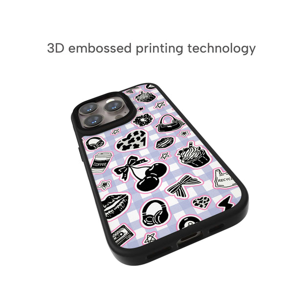 CASEMYARTS | Retro Red Stickers | MagSafe iPhone Case