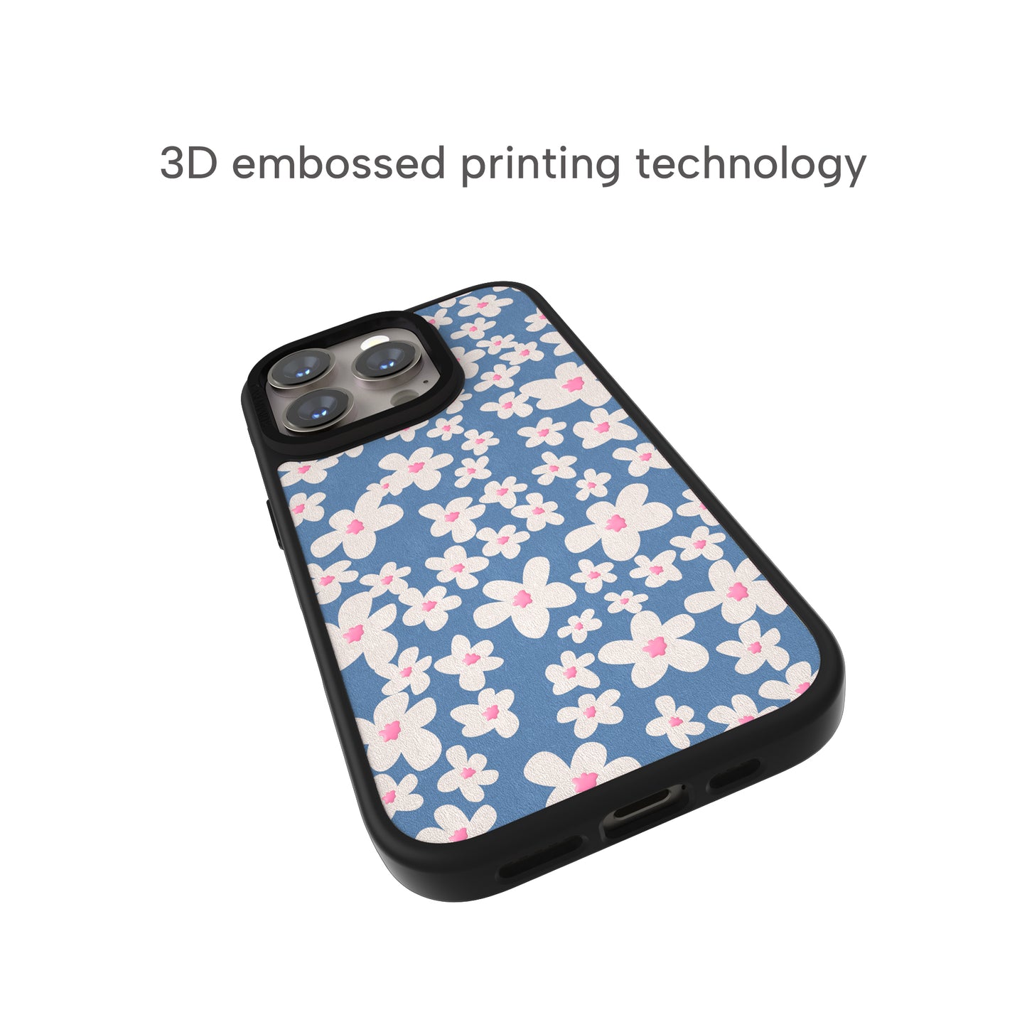 CASEMYARTS Blue Floral MagSafe iPhone Case