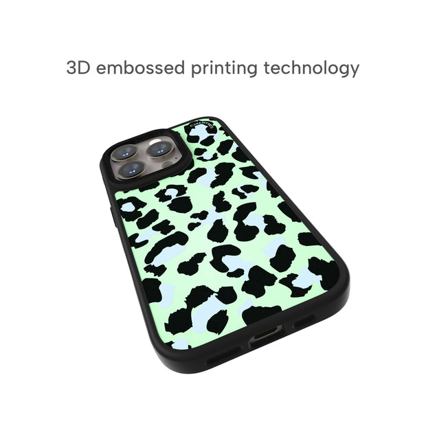 CASEMYARTS Leopard on Mint MagSafe iPhone Case