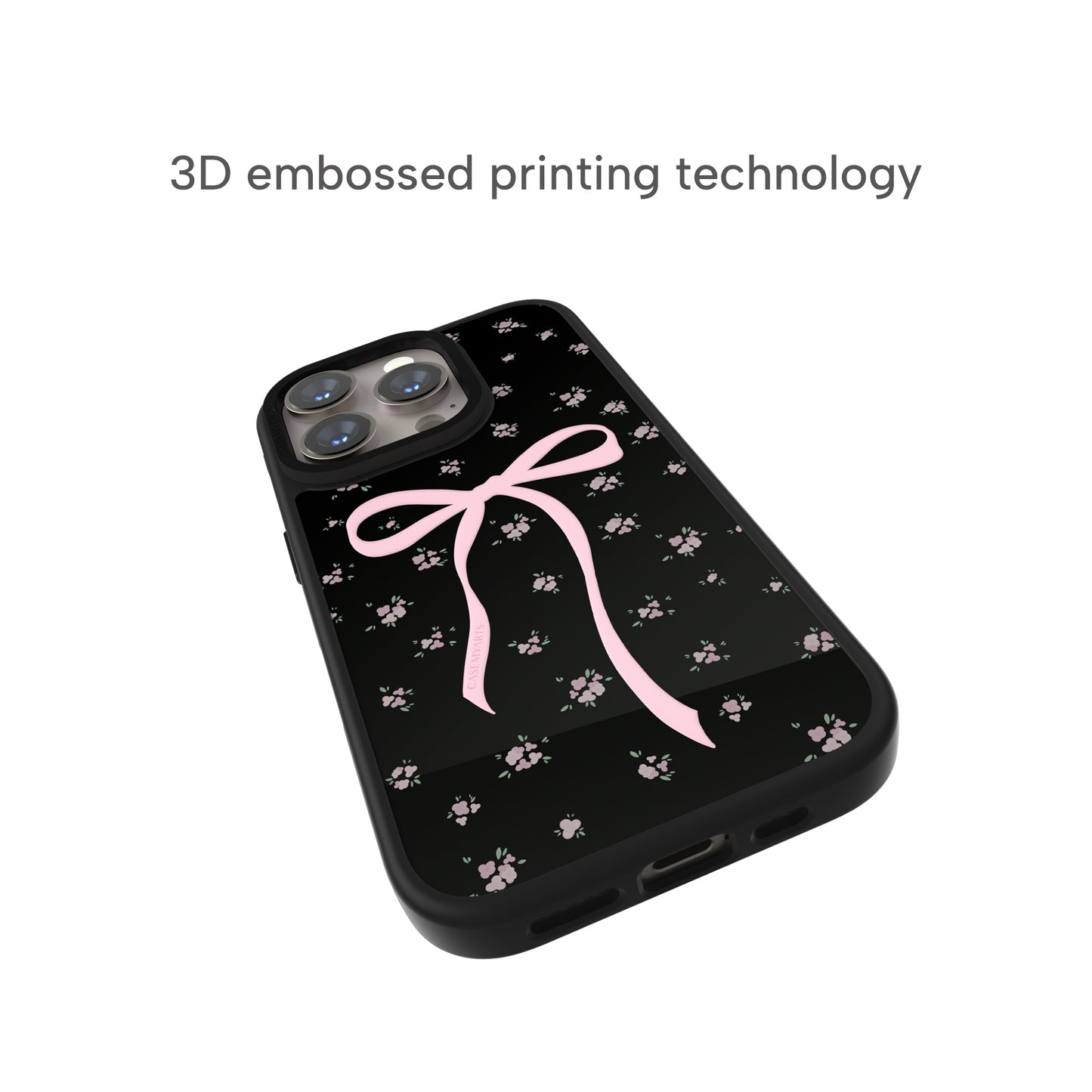 CASEMYARTS Pink Floral MagSafe iPhone Case