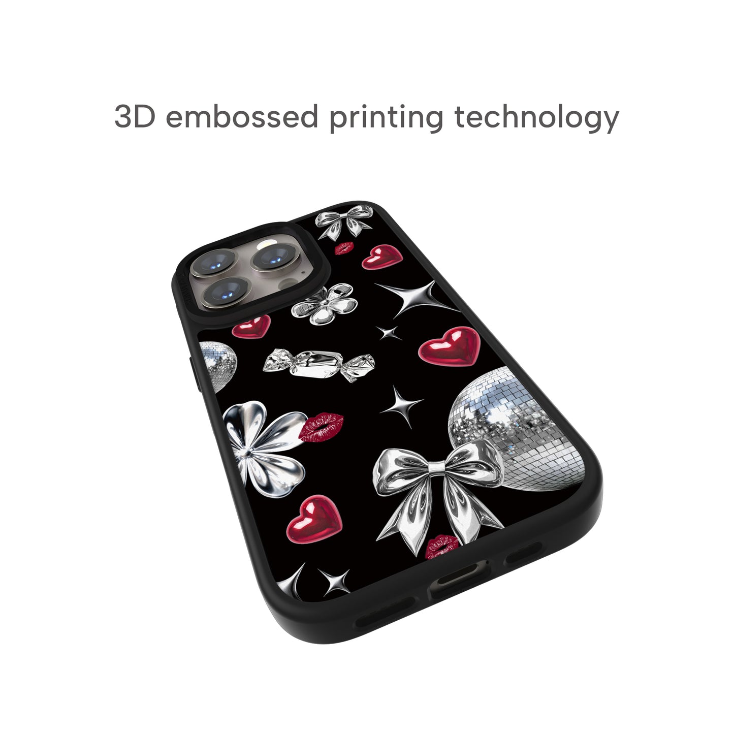 CASEMYARTS | Disco Kiss Black | MagSafe iPhone Case