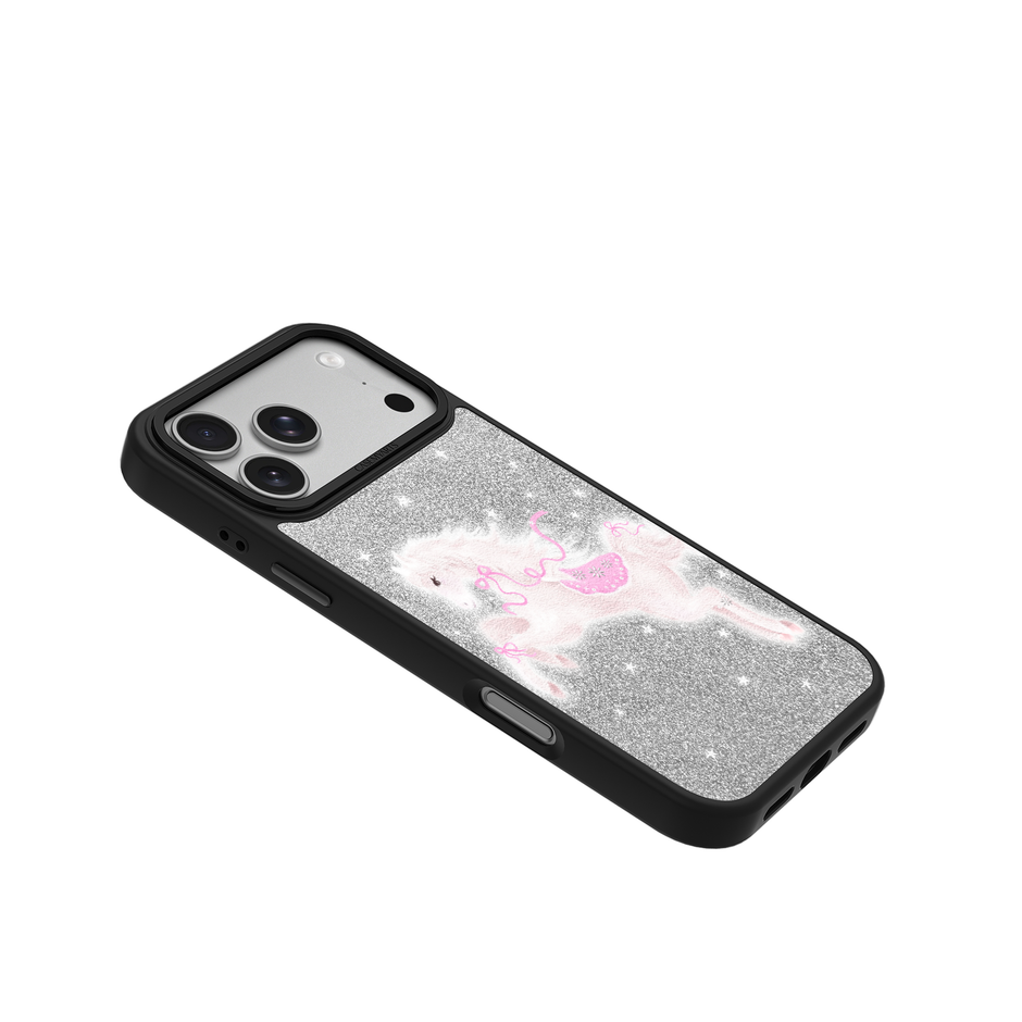 CASEMYARTS Glitter & Purple Pony MagSafe iPhone Case