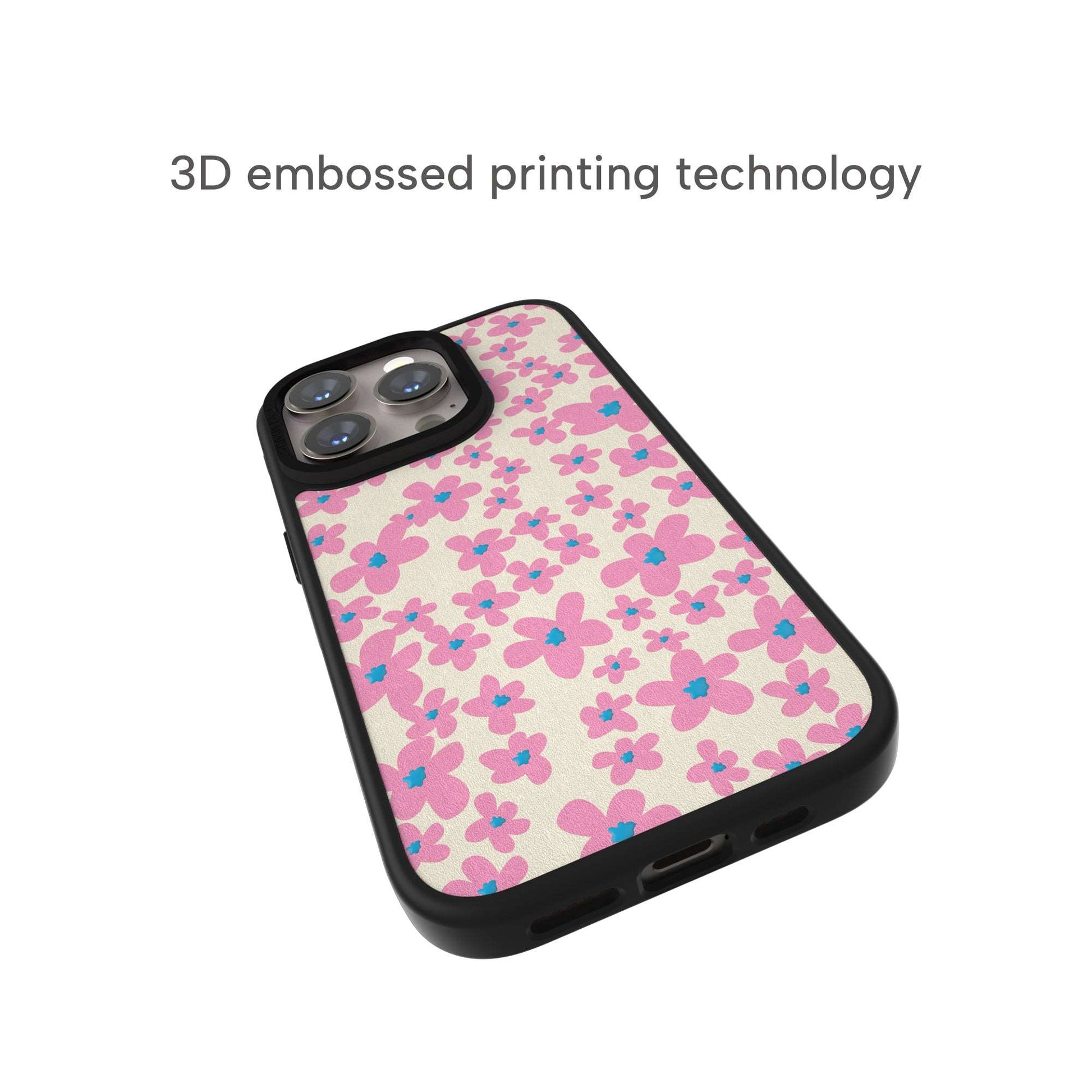 CASEMYARTS Pink Floral MagSafe iPhone Case