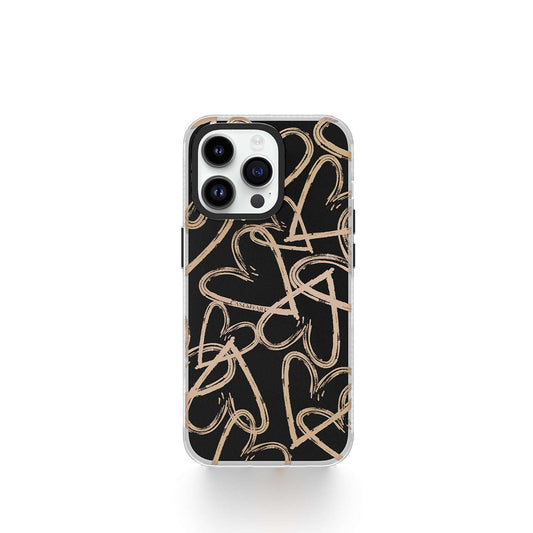 CASEMYARTS Rose Gold Heart iPhone Case