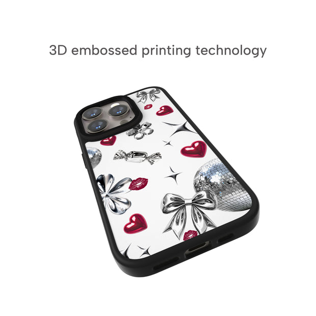 CASEMYARTS Disco Kiss White MagSafe iPhone Case