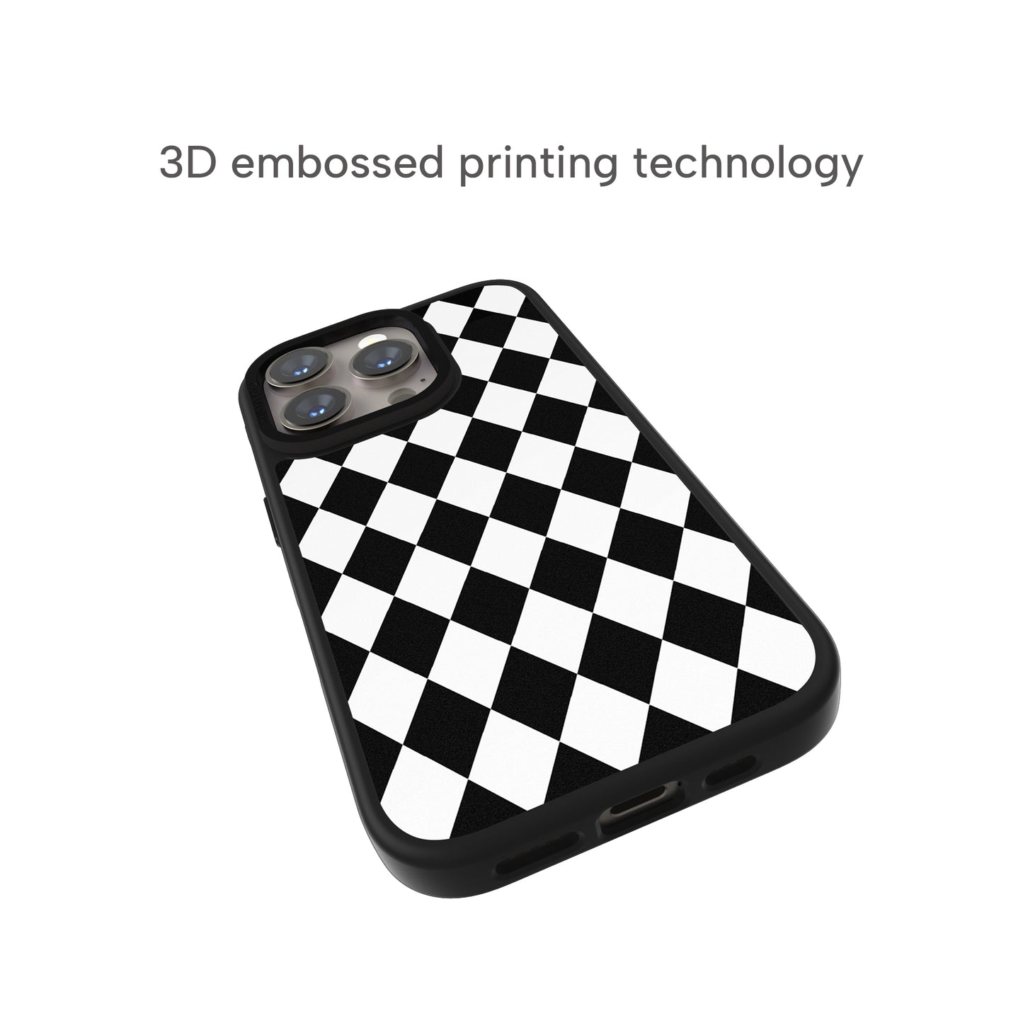 CASEMYARTS | Black White Diamond | MagSafe iPhone Case