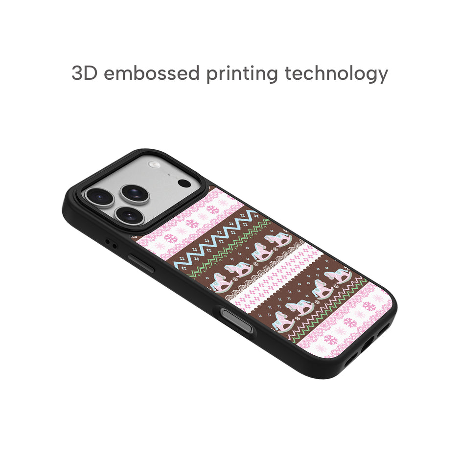 CASEMYARTS Rocking Horse Sweater MagSafe iPhone Case