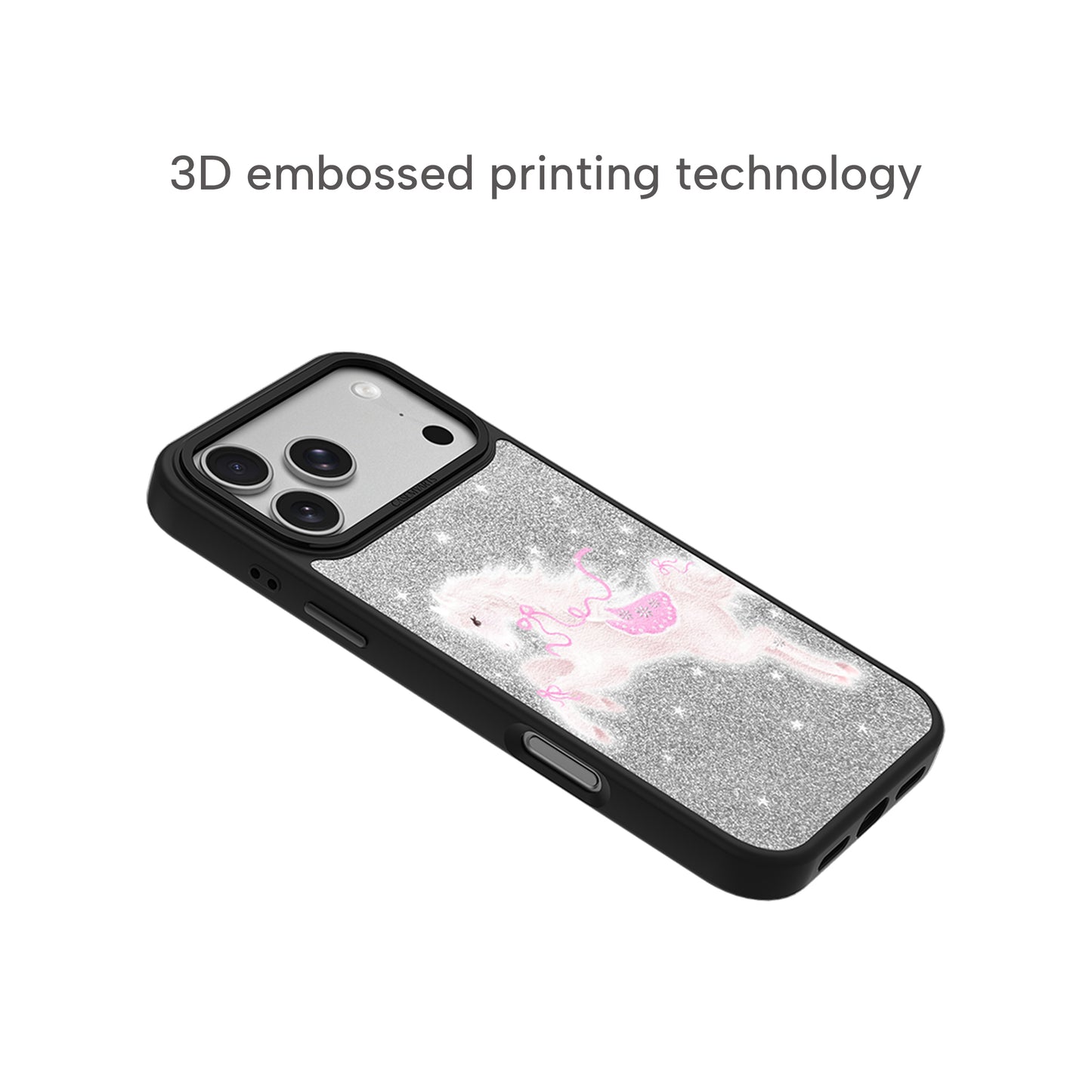 CASEMYARTS | Glitter & Purple Pony | MagSafe iPhone Case