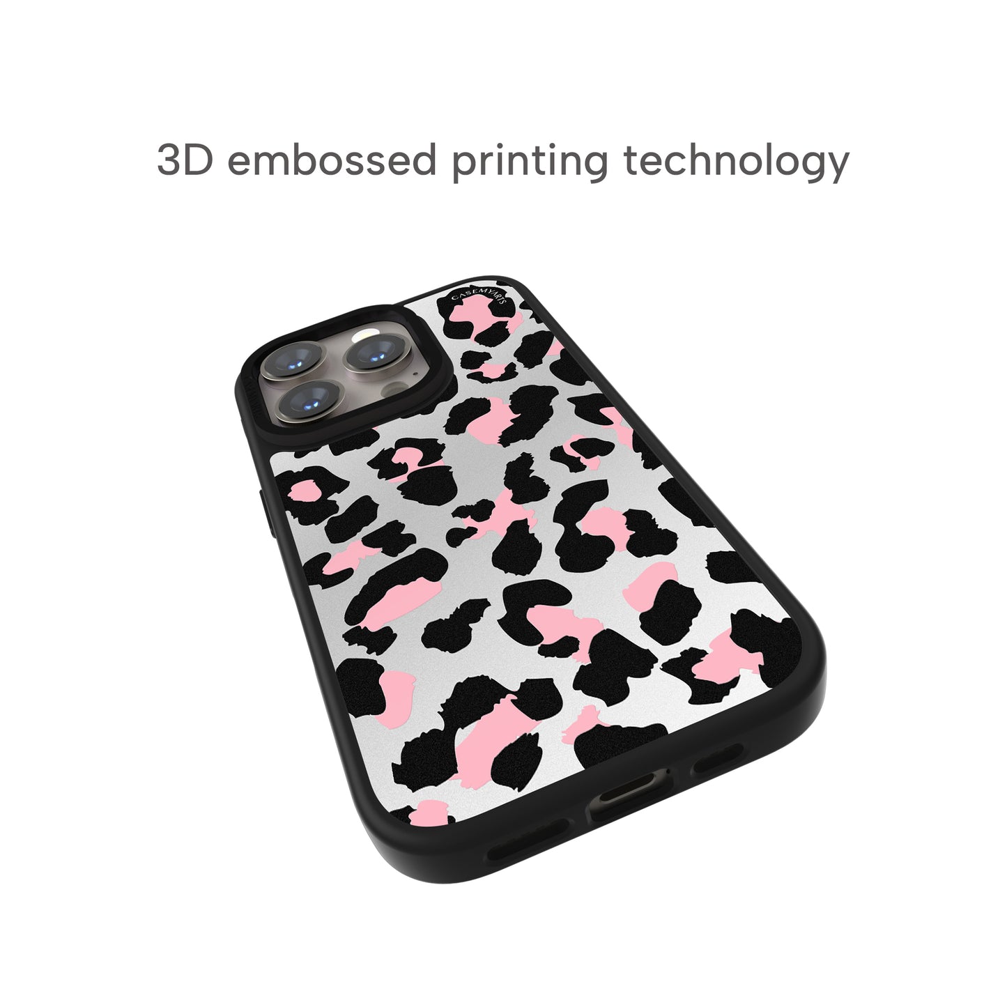 CASEMYARTS | Silver Pink Leopard | MagSafe iPhone Case
