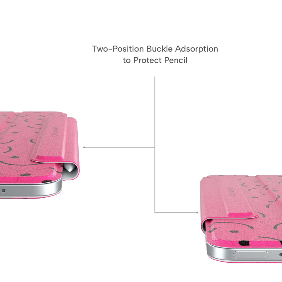 CASEMYARTS Pink Smiley Face iPad Magnetic Case