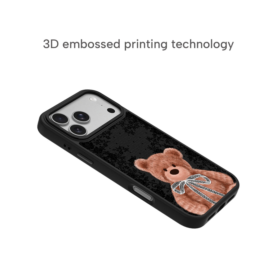 CASEMYARTS Lace Bear MagSafe iPhone Case