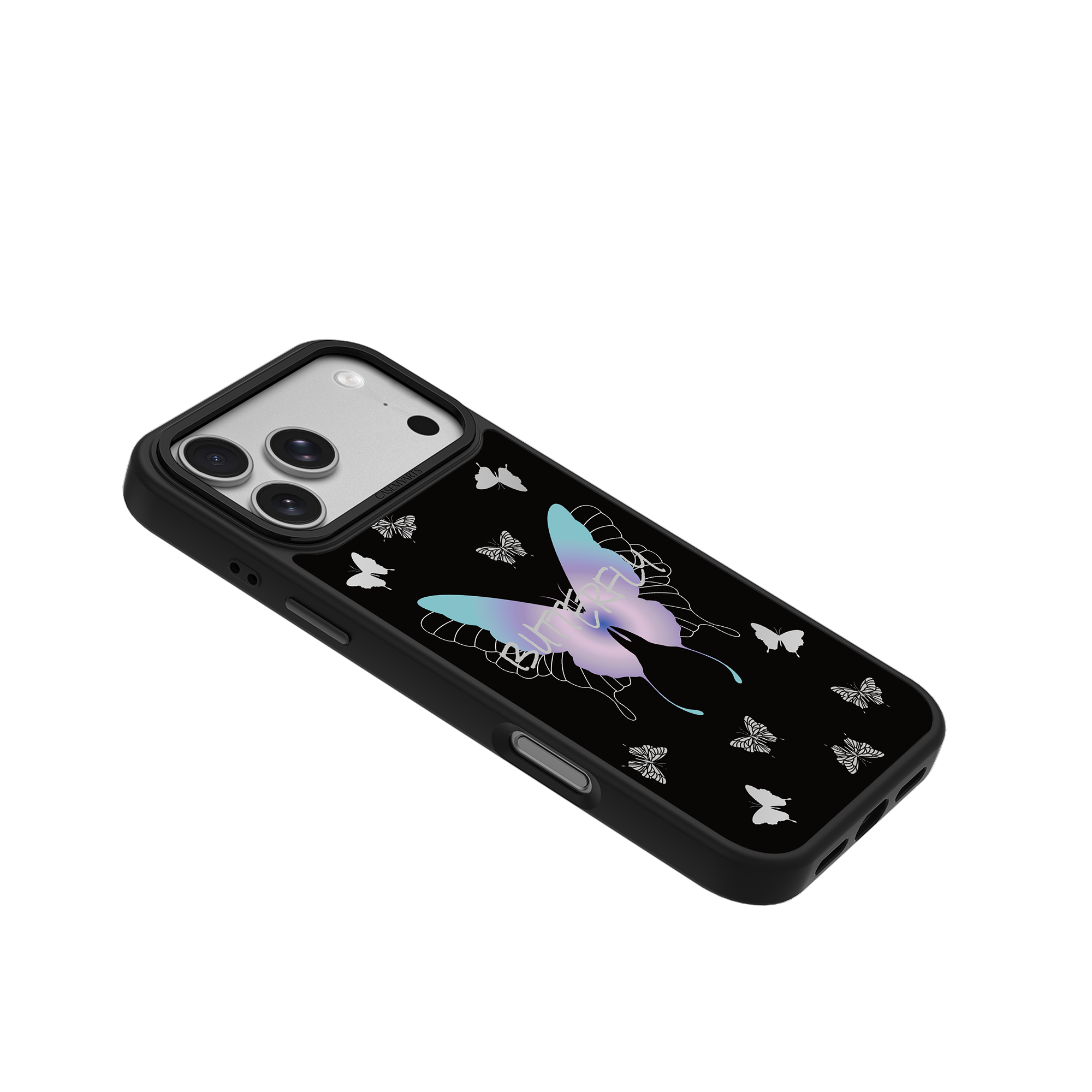 CASEMYARTS Fluttering in Silver MagSafe iPhone Case