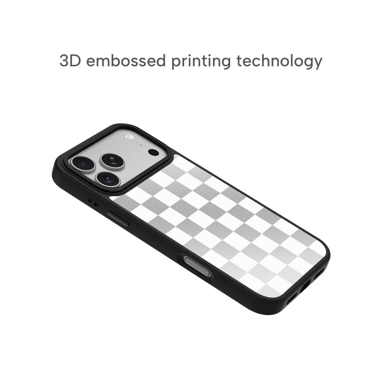 CASEMYARTS | Chrome Checkerboard | MagSafe iPhone Case