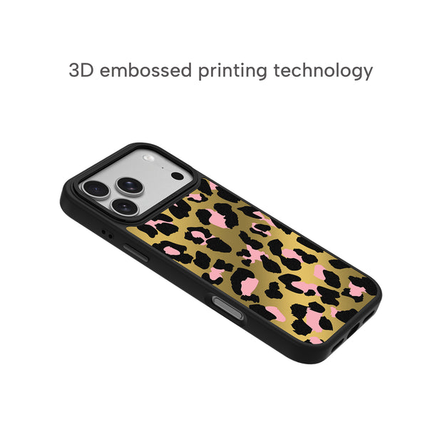 CASEMYARTS Golden Leopard MagSafe iPhone Case