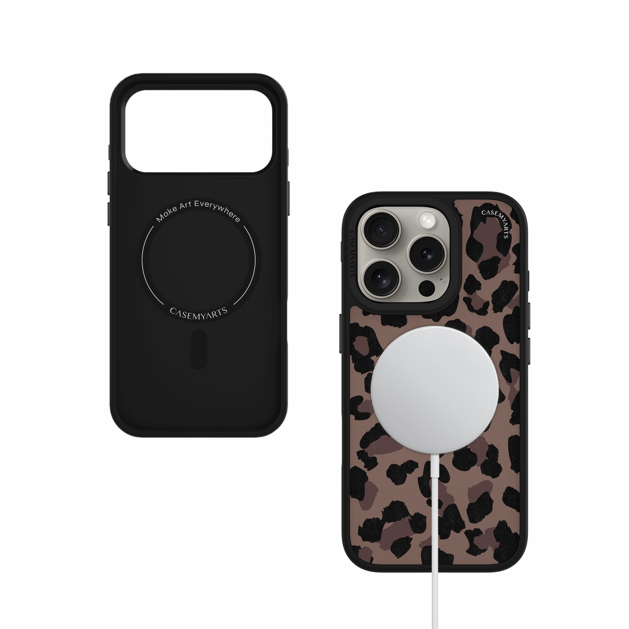 CASEMYARTS Chocolately Leopard MagSafe iPhone Case