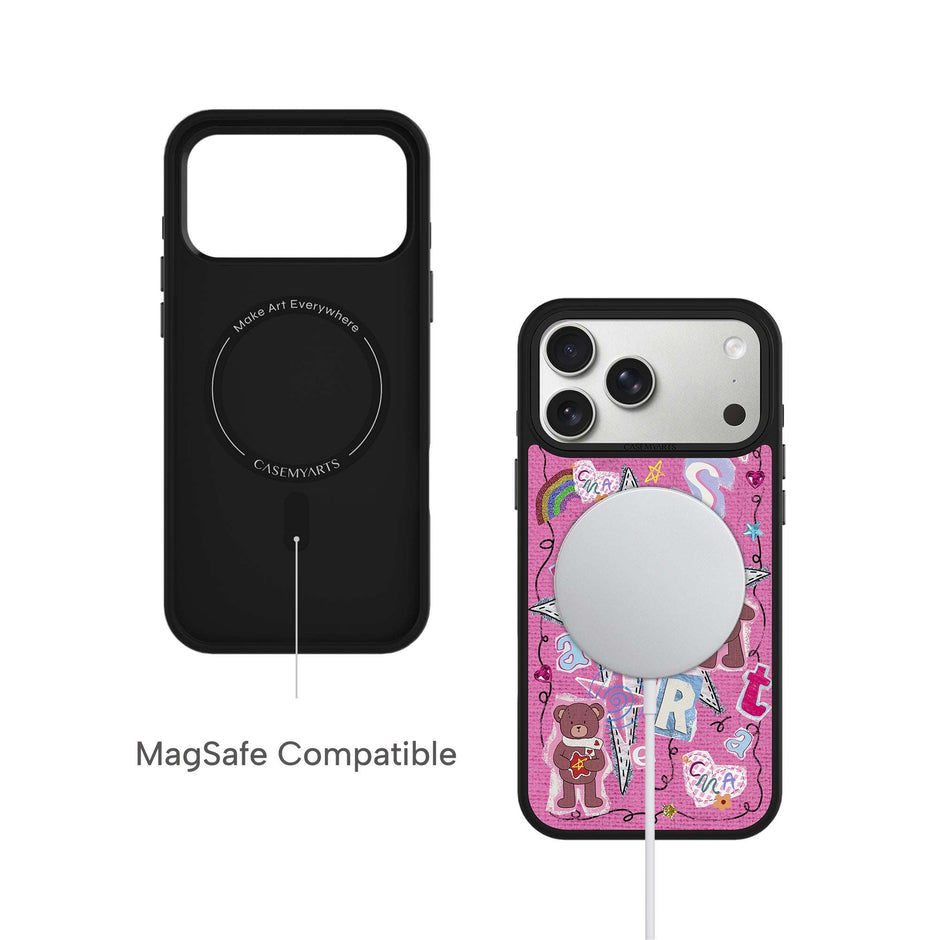 CASEMYARTS Bear Stickers MagSafe iPhone Case