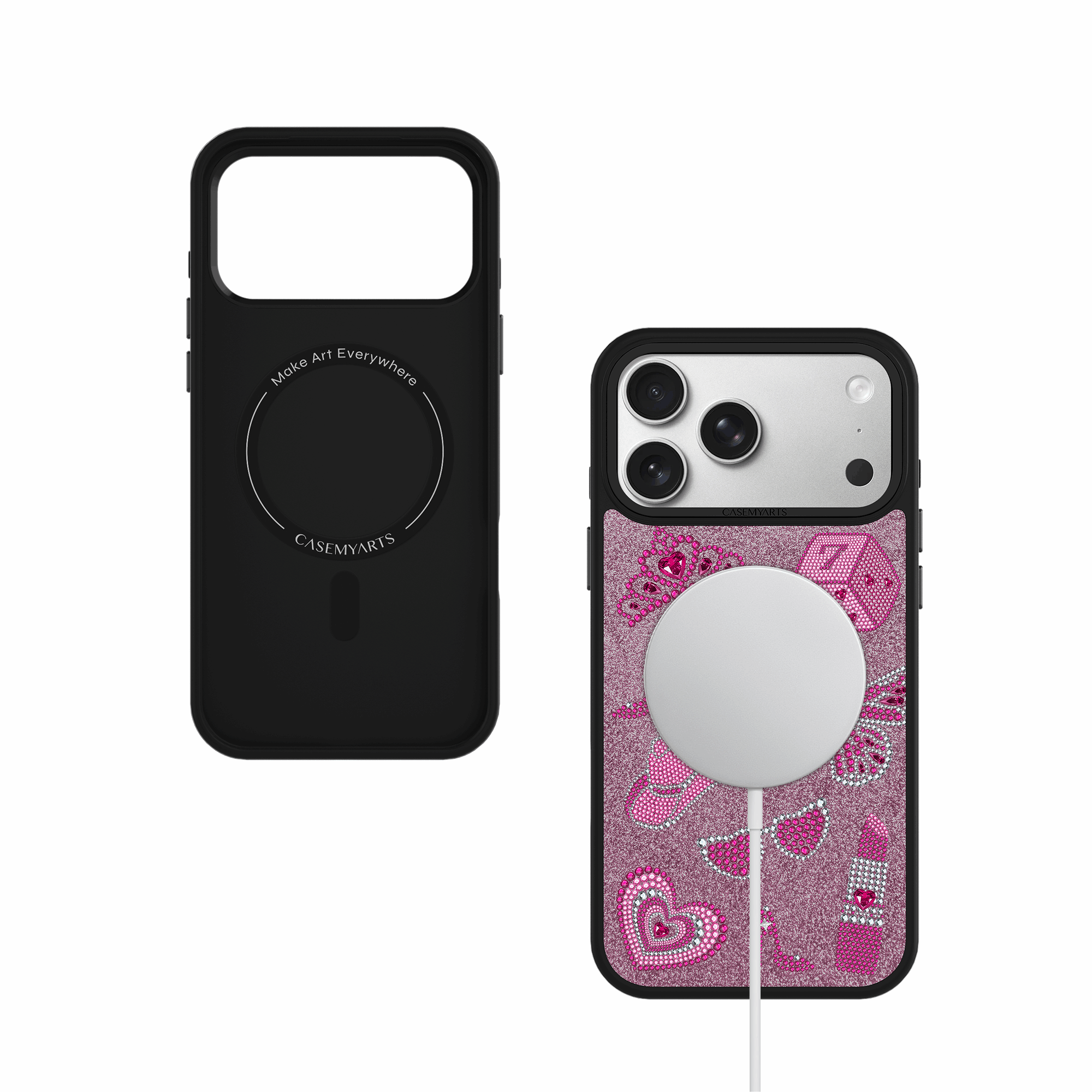 CASEMYARTS Hot Pink Girls MagSafe iPhone Case
