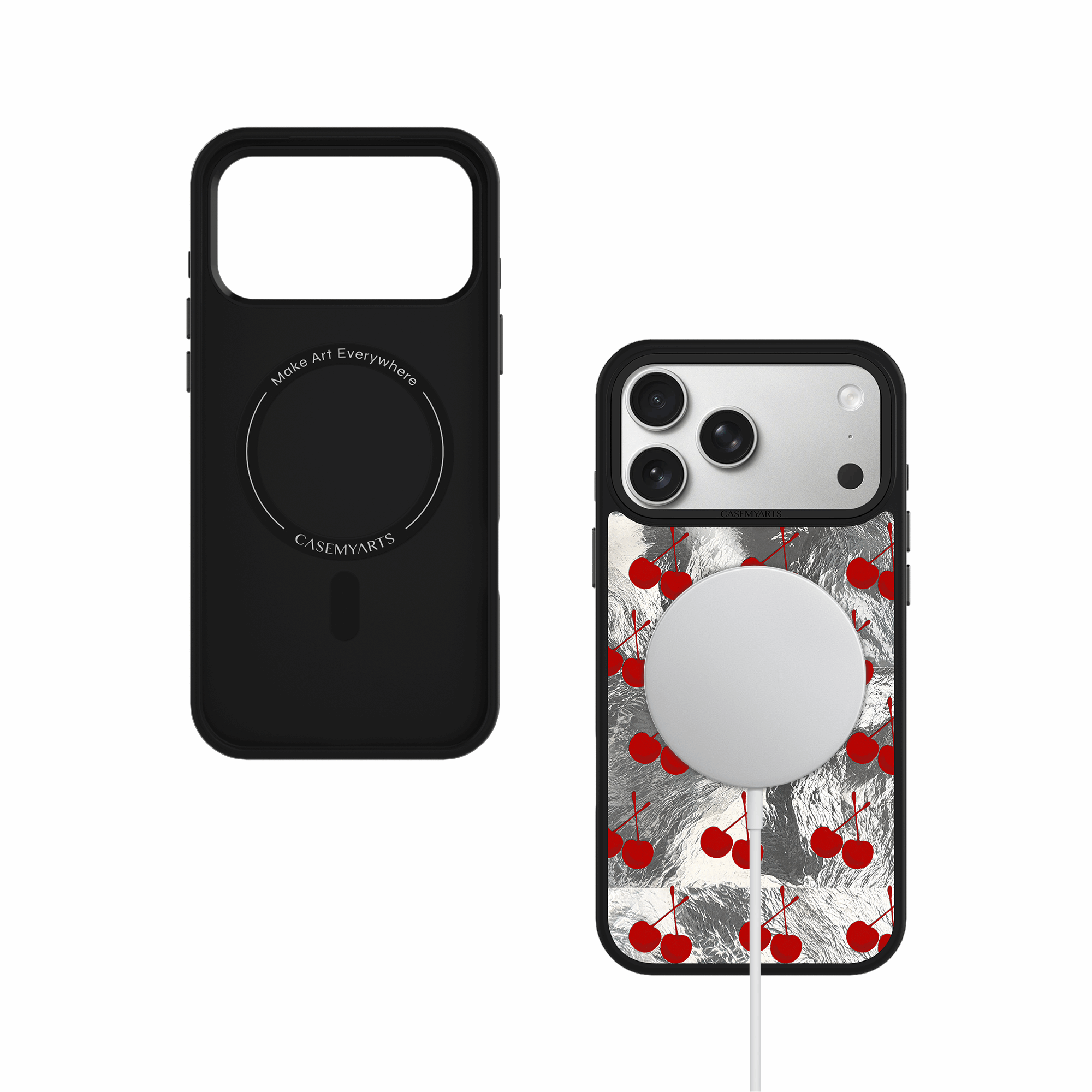 CASEMYARTS Silver Fruits Series MagSafe iPhone Case