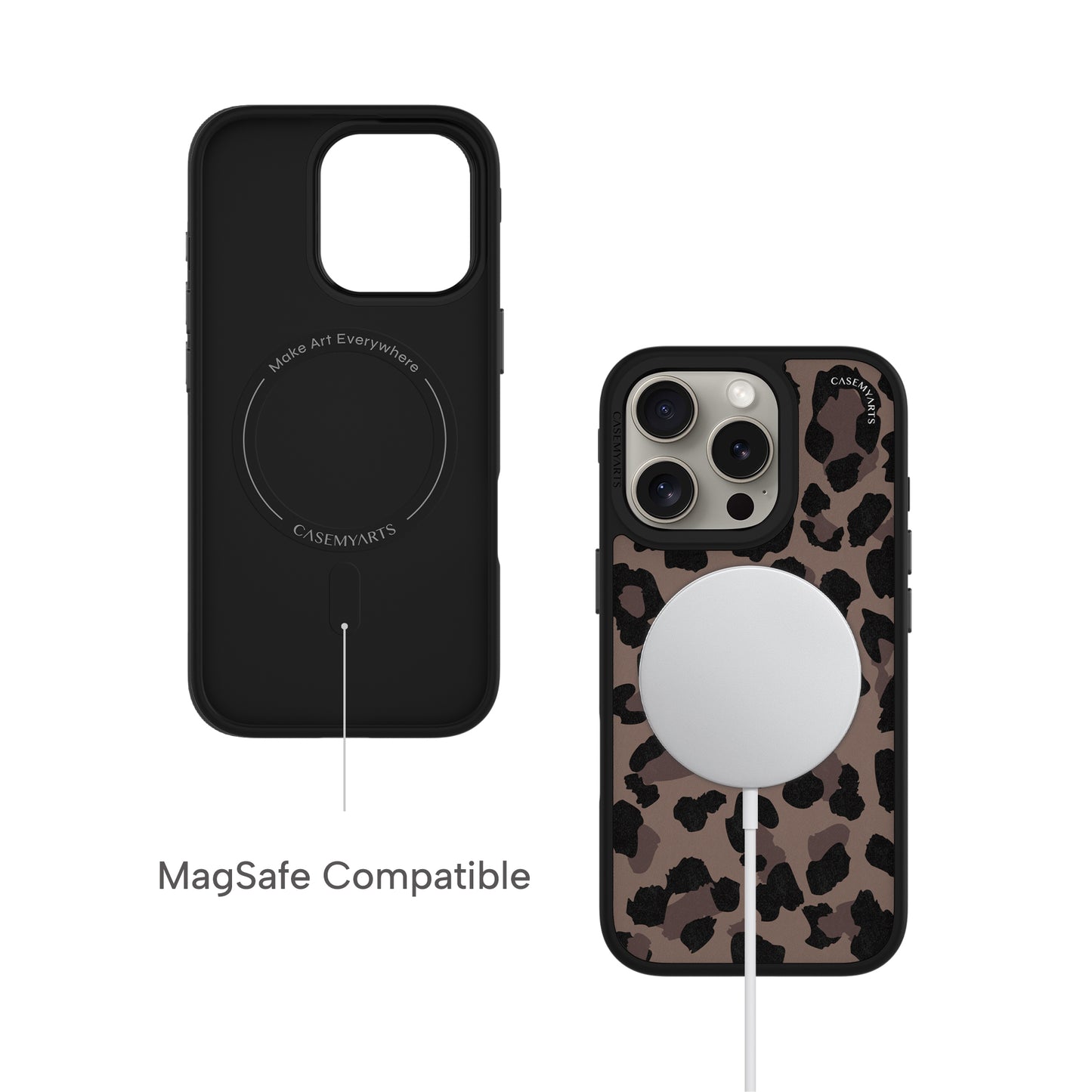 CASEMYARTS  Leopard Print MagSafe iPhone Case