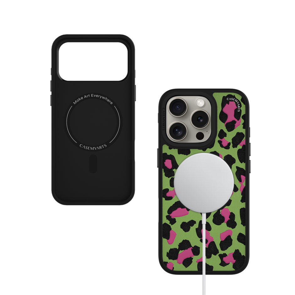 CASEMYARTS Leopard Luxe Print MagSafe iPhone Case
