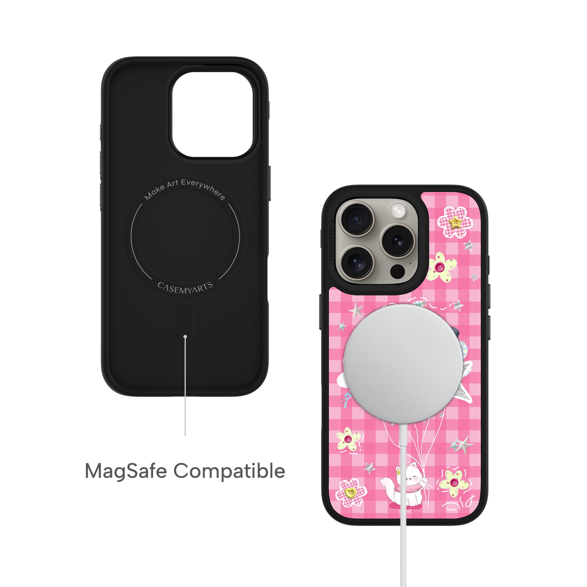 CASEMYARTS Sweet Diary Pink MagSafe iPhone Case