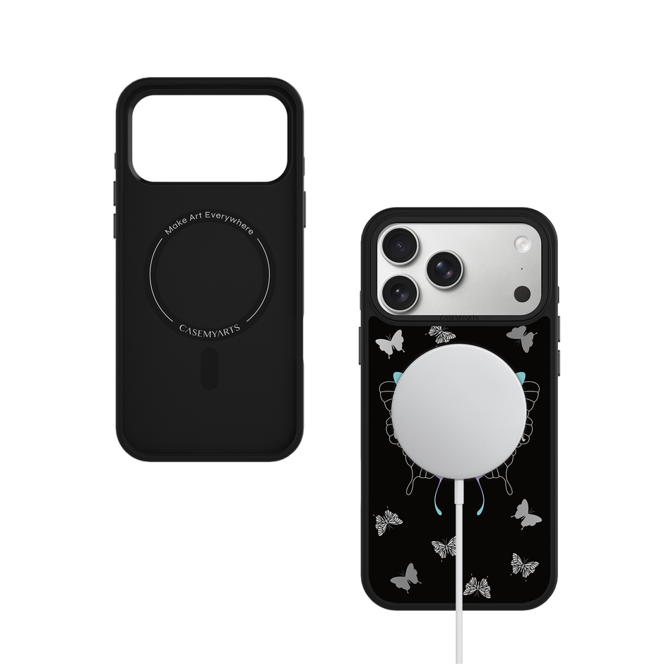 CASEMYARTS Fluttering in Silver MagSafe iPhone Case