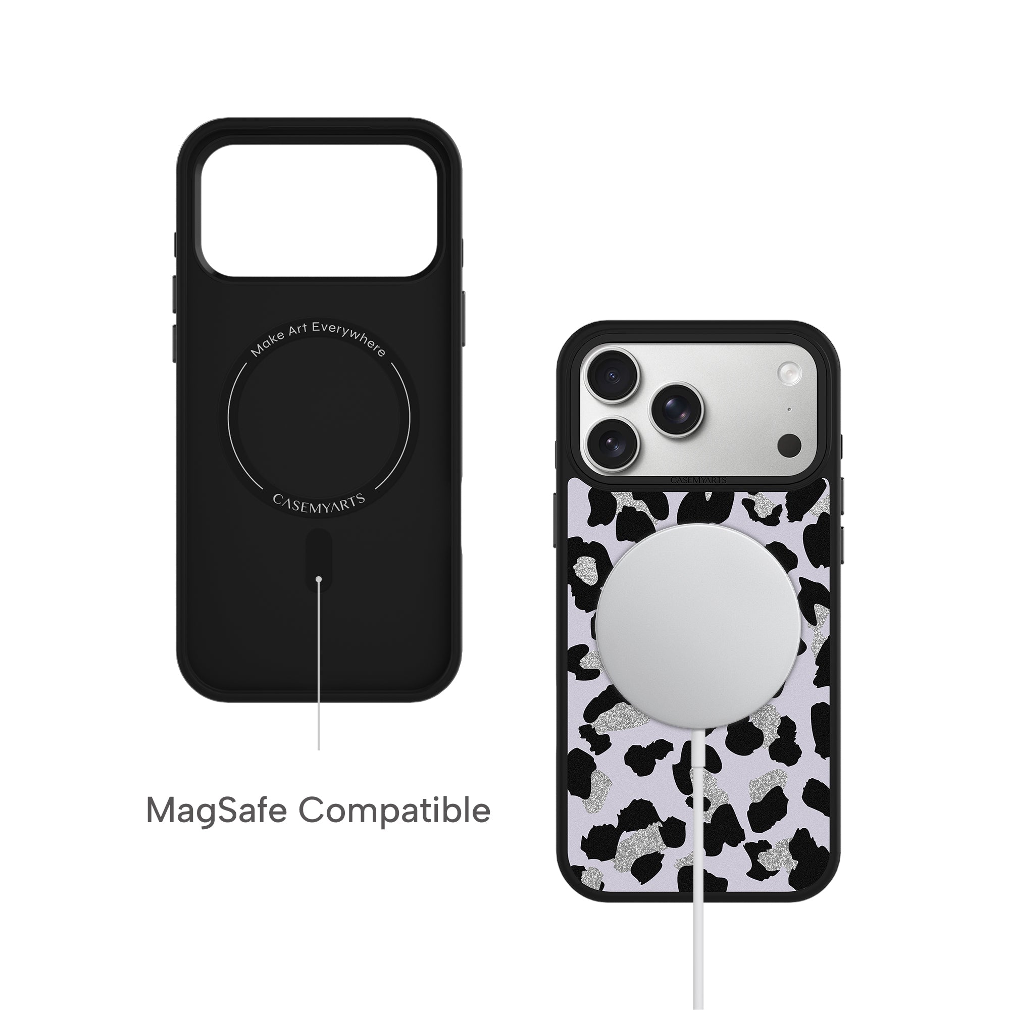 CASEMYARTS薰衣草豹紋MagSafe iPhone手機殼