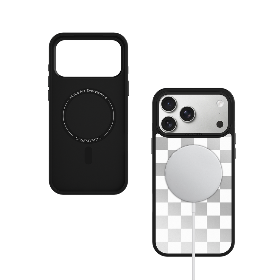 CASEMYARTS Chrome Checkerboard MagSafe iPhone Case