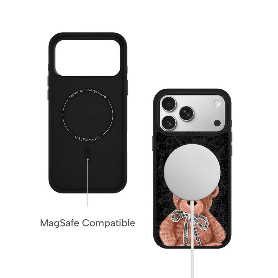 CASEMYARTS Lace Bear MagSafe iPhone Case